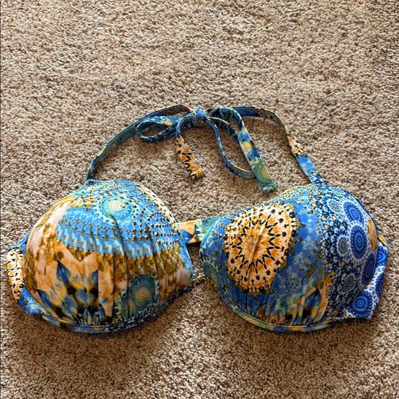 Colorful Patterned Bikini Top - Picture 1 of 5